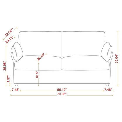 Modern Chenille Loveseat Sofa Couch