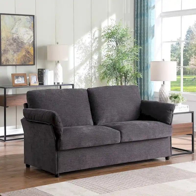 Modern Chenille Loveseat Sofa Couch