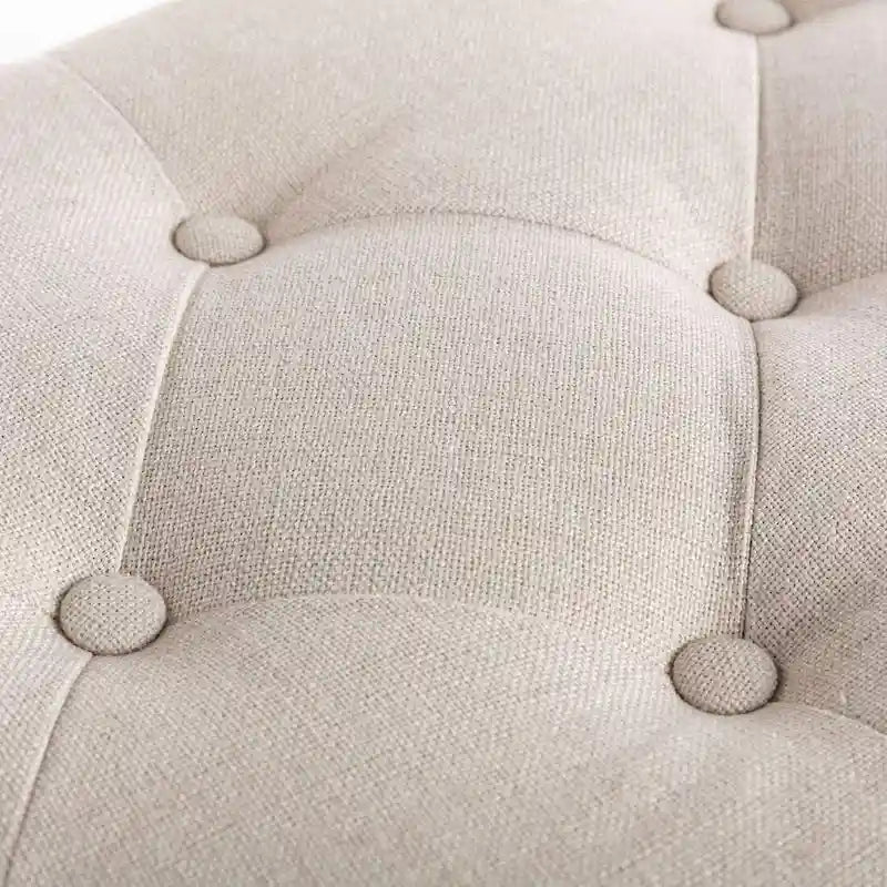 48  Extra-Long Rectangular Tufted Ottoman Bench Seat-Beige