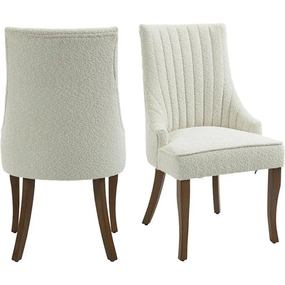 Wingback Upholstered Dining Chairs Set of 2, Fabric Side Dining Room Chairs, Living Room Chairs for Home Kitchen