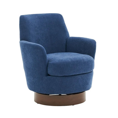 Swivel Round Accent Chairs Armchair with Stainless Steel Base