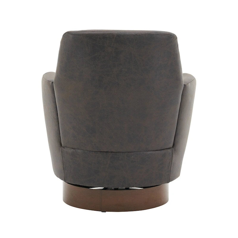 Swivel Round Accent Chairs Armchair with Stainless Steel Base