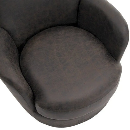 Swivel Round Accent Chairs Armchair with Stainless Steel Base