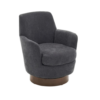 Swivel Round Accent Chairs Armchair with Stainless Steel Base