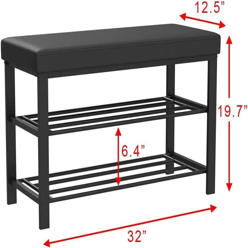 Entryway Shoe Rack - 12.5 D x 32 W x 19.7 H