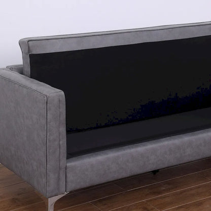 Morden Fort Modern 2 Pieces Sofa Set Loveseat and Sofa Couch with Technology Fabric and Metal Legs