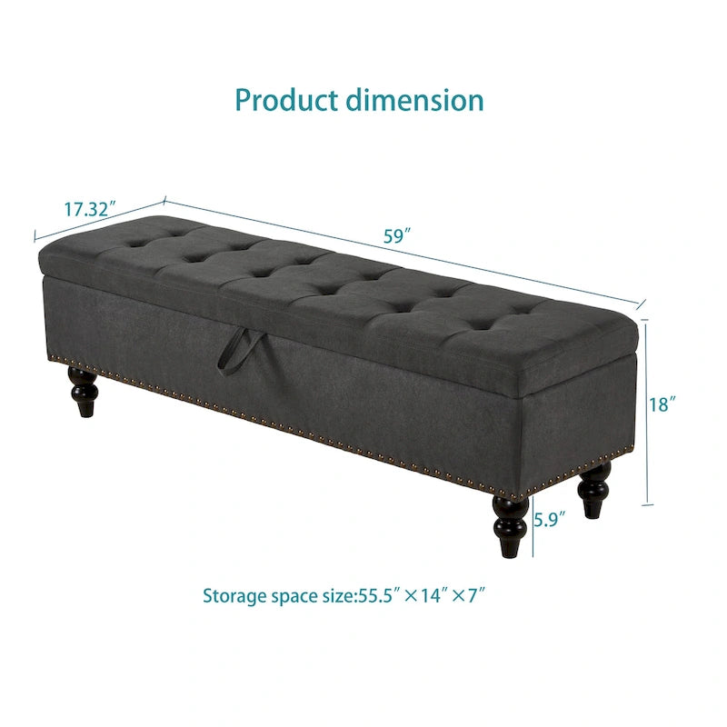 59  Bed Bench Ottoman with Storage