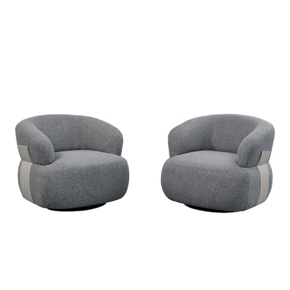 Kieon 33 W 360 Swivel Modern Barrel Chair Accent Chair Set of 2