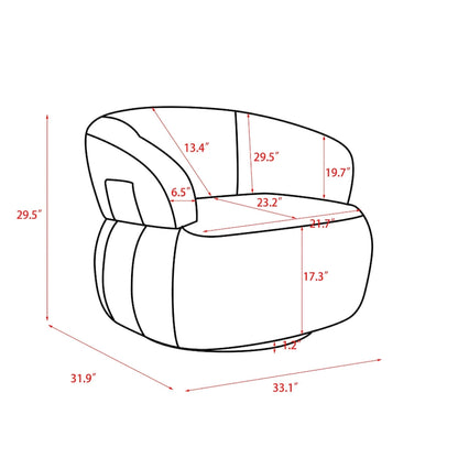 Kieon 33 W 360 Swivel Modern Barrel Chair Accent Chair Set of 2
