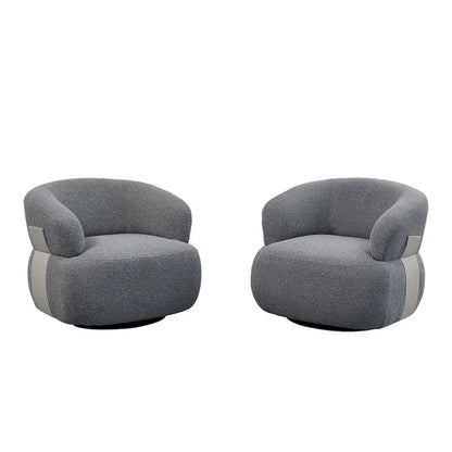 Kieon 33 W 360 Swivel Modern Barrel Chair Accent Chair Set of 2