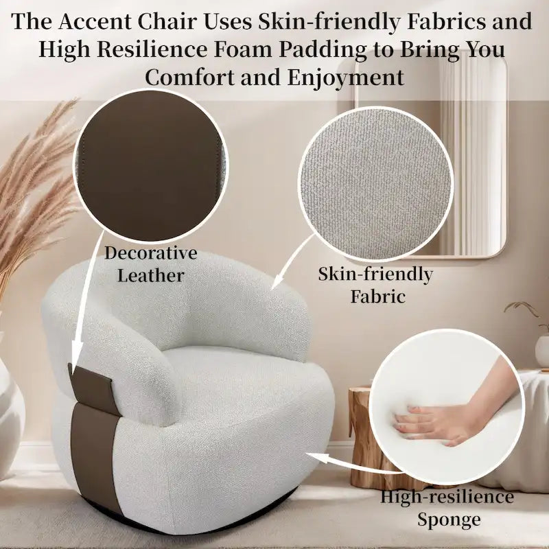 Kieon 33 W 360 Swivel Modern Barrel Chair Accent Chair Set of 2