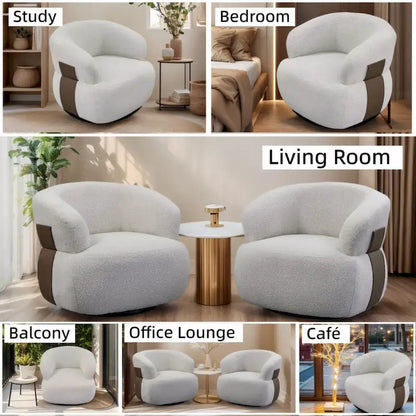 Kieon 33 W 360 Swivel Modern Barrel Chair Accent Chair Set of 2