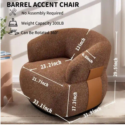 Kieon 33 W 360 Swivel Modern Barrel Chair Accent Chair Set of 2
