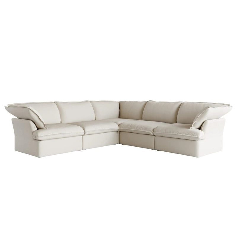 5-Seat Modern V Shape Sectional Couch for Living Room