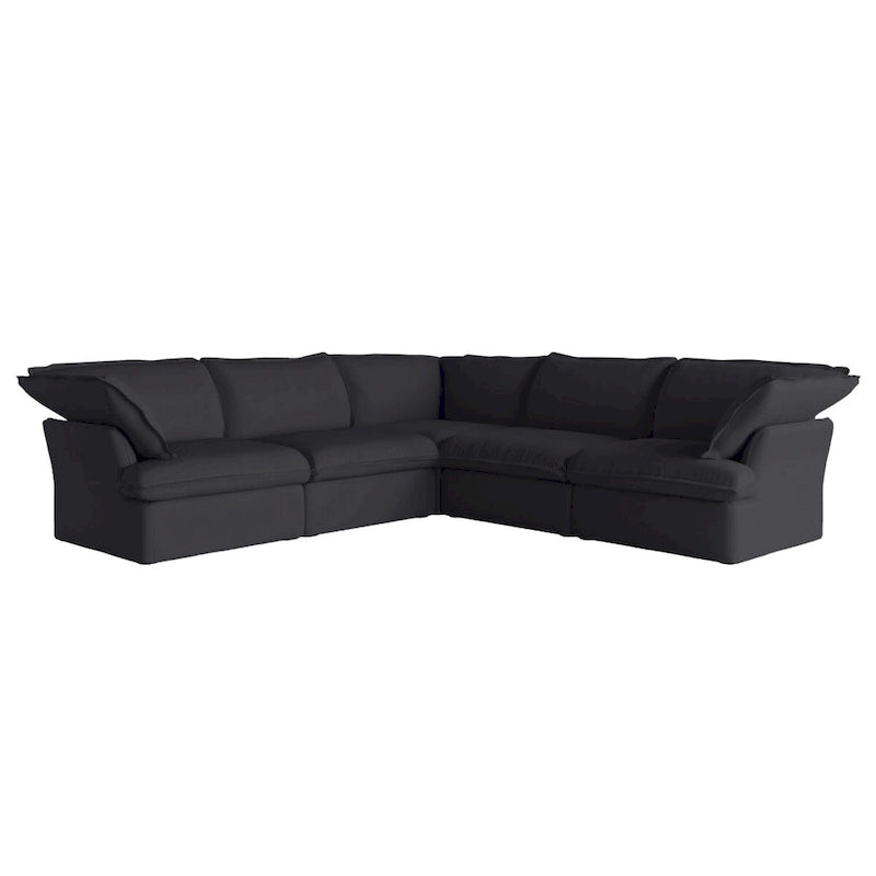 5-Seat Modern V Shape Sectional Couch for Living Room