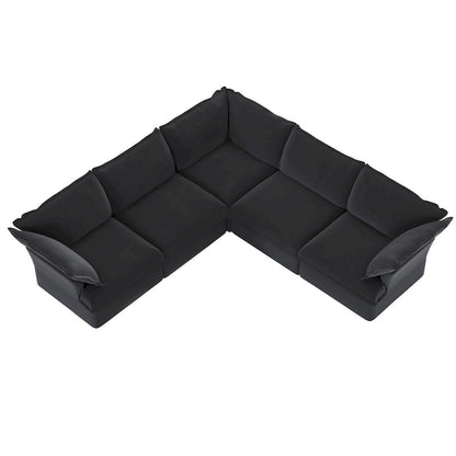 5-Seat Modern V Shape Sectional Couch for Living Room