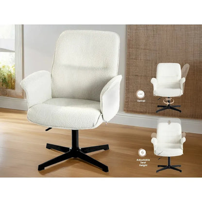 HomyLin Upholstered Accent Chair Swivel Side Chair with Armrest