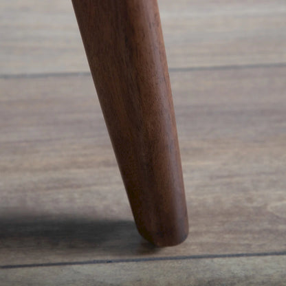 Furniture of America Beck Mid-century 2-Piece Walnut Boucle Wingback Accent Chair and Table Set