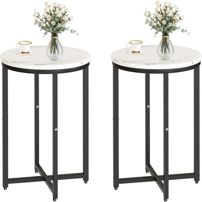 Side Table Set of 2, Small Coffee Table Round End Table,Side Table Bedside Table for Living Room, Bedroom
