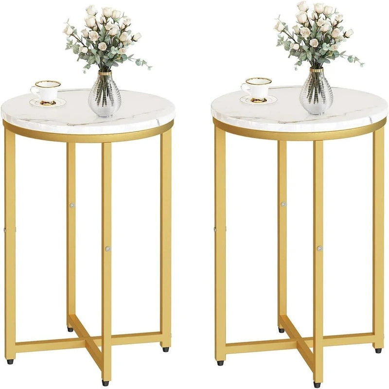 Side Table Set of 2, Small Coffee Table Round End Table,Side Table Bedside Table for Living Room, Bedroom
