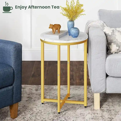 Side Table Set of 2, Small Coffee Table Round End Table,Side Table Bedside Table for Living Room, Bedroom