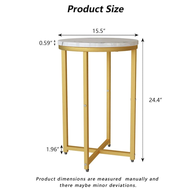 Side Table Set of 2, Small Coffee Table Round End Table,Side Table Bedside Table for Living Room, Bedroom