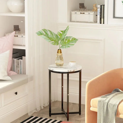 Side Table Set of 2, Small Coffee Table Round End Table,Side Table Bedside Table for Living Room, Bedroom