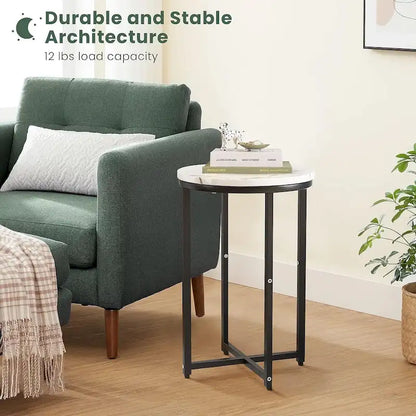 Side Table Set of 2, Small Coffee Table Round End Table,Side Table Bedside Table for Living Room, Bedroom