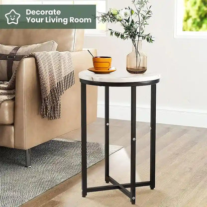Side Table Set of 2, Small Coffee Table Round End Table,Side Table Bedside Table for Living Room, Bedroom