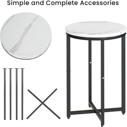 Side Table Set of 2, Small Coffee Table Round End Table,Side Table Bedside Table for Living Room, Bedroom