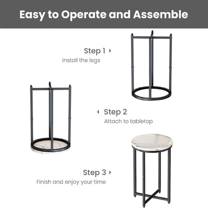 Side Table Set of 2, Small Coffee Table Round End Table,Side Table Bedside Table for Living Room, Bedroom