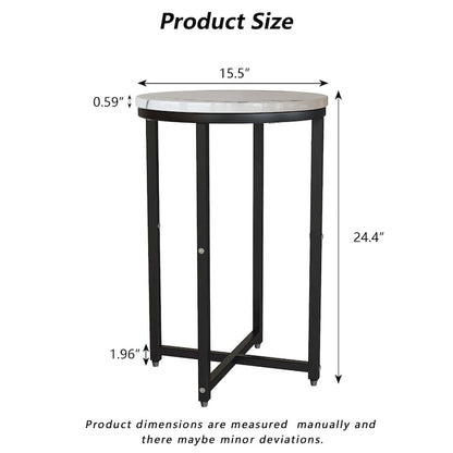 Side Table Set of 2, Small Coffee Table Round End Table,Side Table Bedside Table for Living Room, Bedroom