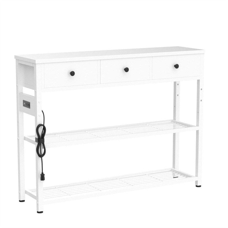 47  Entryway Table with Outlets and USB Ports - 11.8 D x 47.2 W x 31.8 H