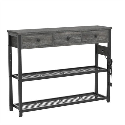 47  Entryway Table with Outlets and USB Ports - 11.8 D x 47.2 W x 31.8 H