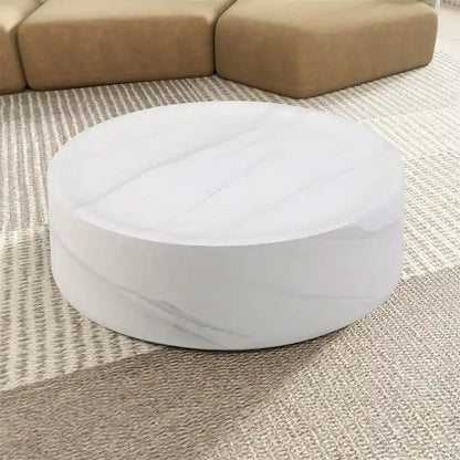 31.49  Sturdy Fiberglass Round Coffee Table with Large Storage