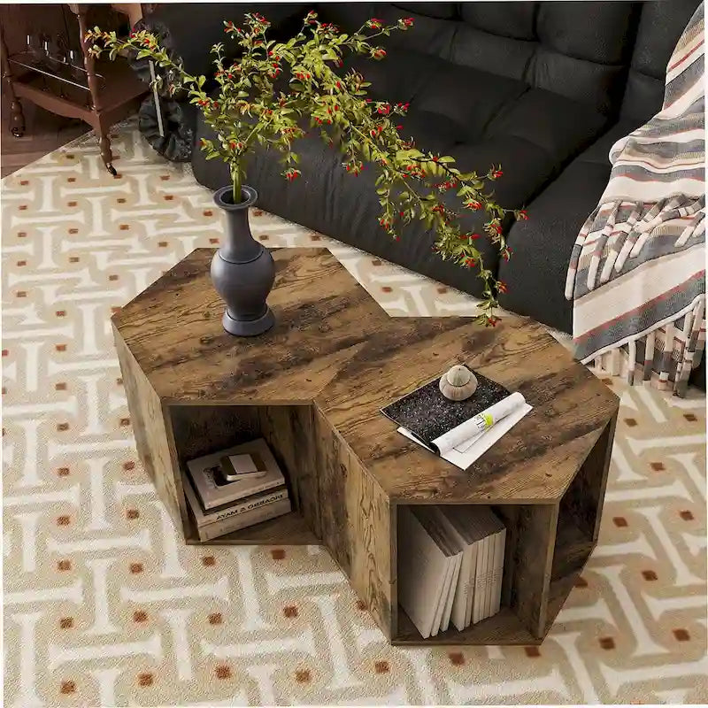 Hexagonal Coffee Table Side Table Nightstand