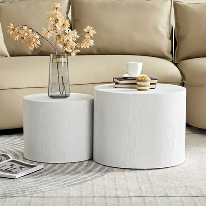 Veneer side table coffee table set of 2