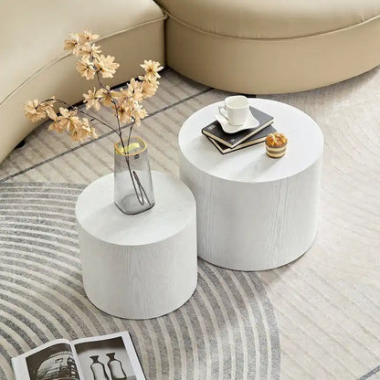 Veneer side table coffee table set of 2