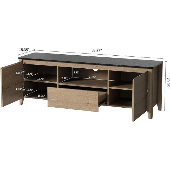 58  Modern TV stand Entertainment Center TV cabinet with Storage - 58 inches