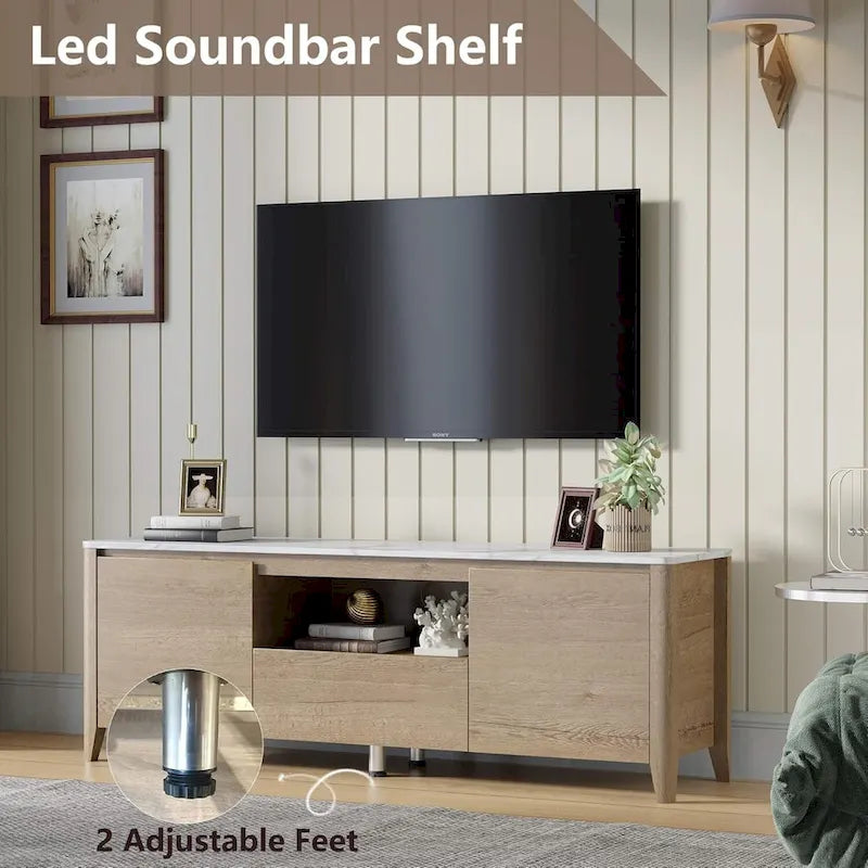 58  Modern TV stand Entertainment Center TV cabinet with Storage - 58 inches