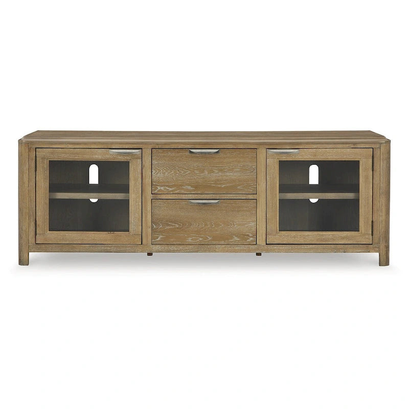 Signature Design by Ashley Rencott Light Brown 80  TV Stand for TVs up to 92  - 79.63  W x 20  D x 28  H