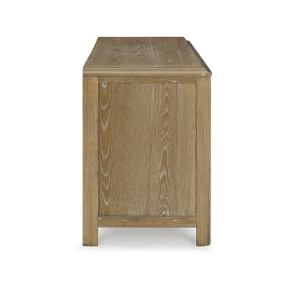 Signature Design by Ashley Rencott Light Brown 80  TV Stand for TVs up to 92  - 79.63  W x 20  D x 28  H