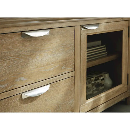 Signature Design by Ashley Rencott Light Brown 80  TV Stand for TVs up to 92  - 79.63  W x 20  D x 28  H