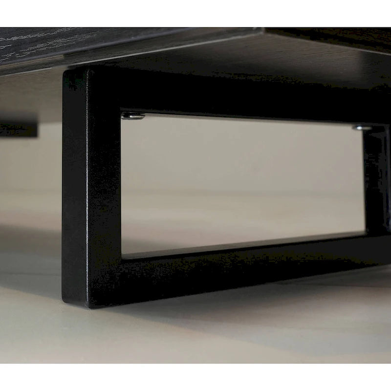 Avery 55-inch 2-Drawer 4-Shelf TV Stand in Steel