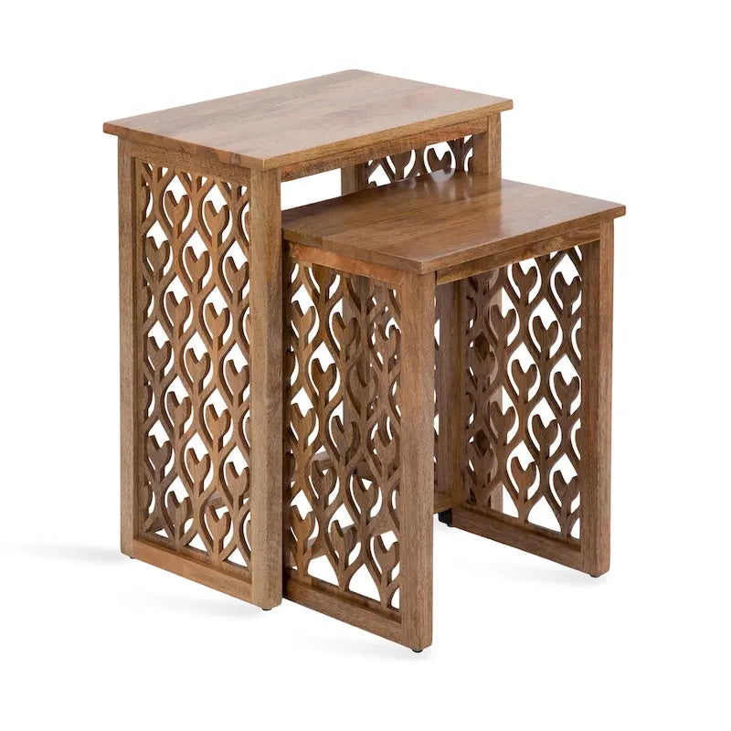 Kate and Laurel Karni Wooden Nesting Tables - 2 Piece