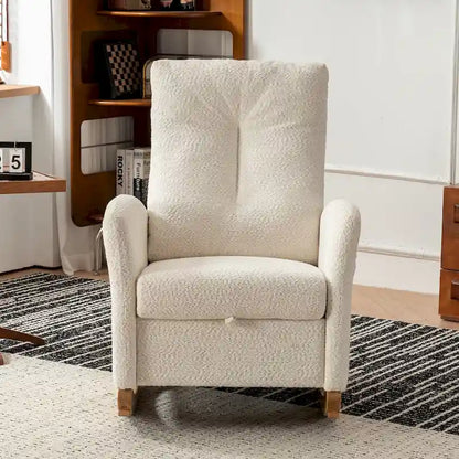 Accent Rocking Chair with Footrest High Back
