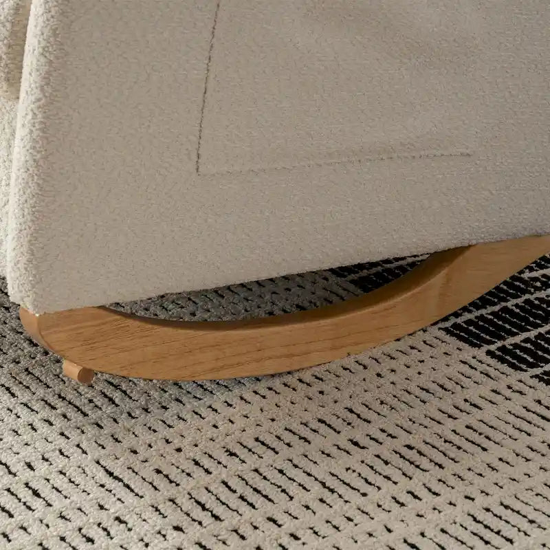 Accent Rocking Chair with Footrest High Back