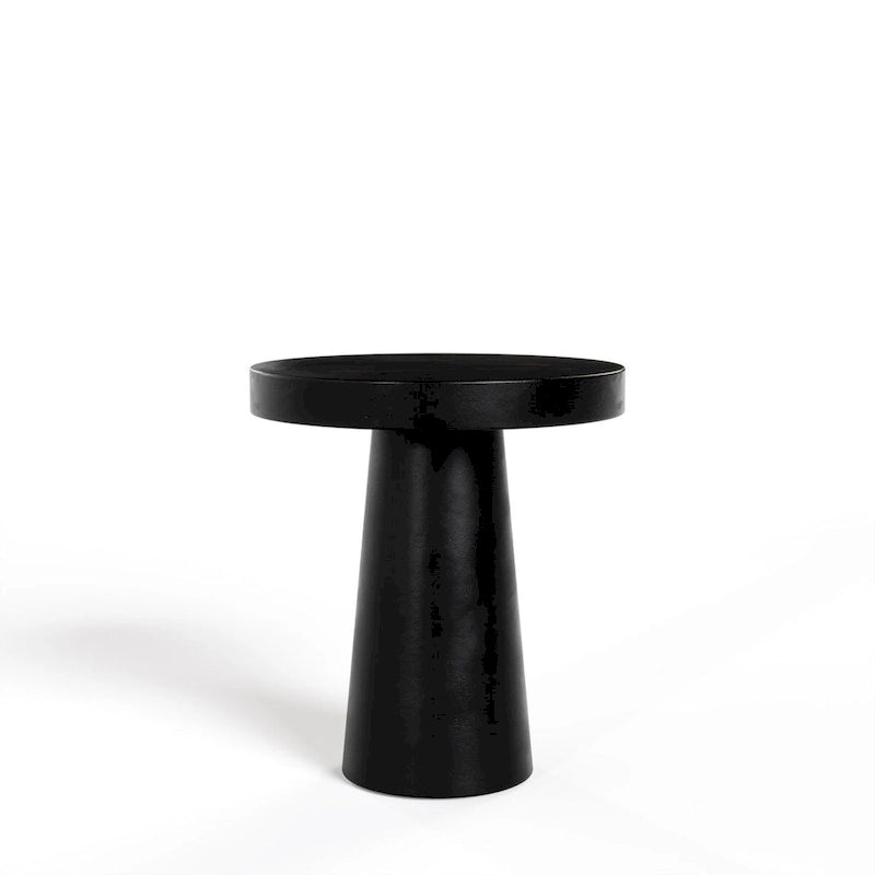 Modrest Desoto Modern Black Concrete Round End Table