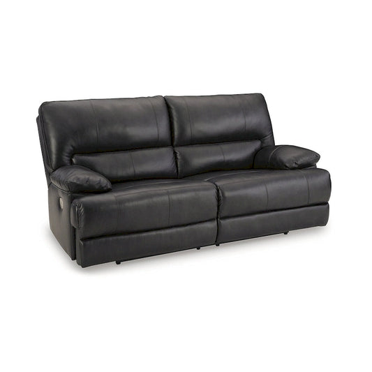 Signature Design by Ashley Mountainous Black Power Reclining Sofa - 85 W x 42 D x 42 H