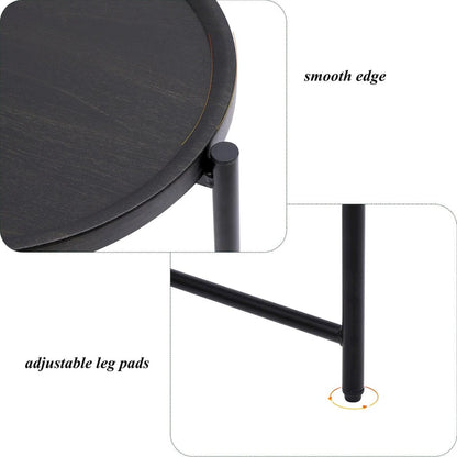 Small Coffee Tables 2-tier Modern Sofa Side Table with Wood Storage Shelf Living Room End Tables Nightstands